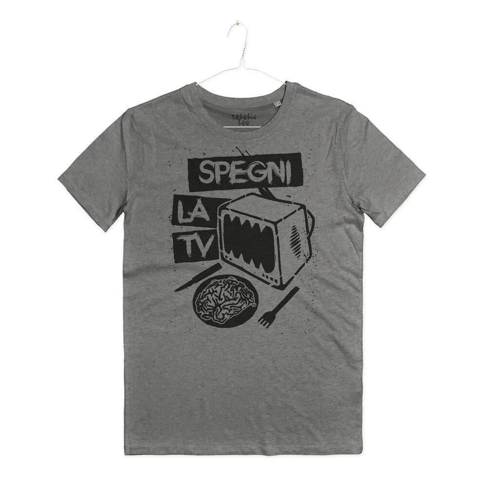 T-Shirt Turn Off TV Television Eat Brain Anti Programming T-Shirt S