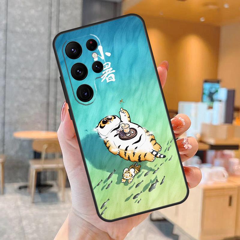 

Мультяшный Толстый Тигр Чехол Для Samsung Galaxy S23 S22 Ultra S20 S21 FE S9 S10 Note 10 Plus Note 20 Ultra Крышка Galaxy S20 FE