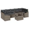 VidaXL Ensemble de canapés jardin 8 pièces avec coussins gris en poly rattan 3357692