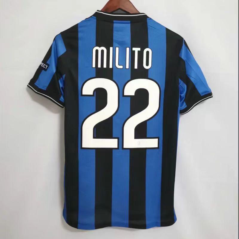 Vintage Jersey Football Jersey Classic Country Milito Ronaldo Maldini Sneider Bergkamp Jersey