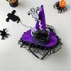 Cute Headband Halloween Specter Sequins Witch Hat Mini Cone Hat Hair Hoop