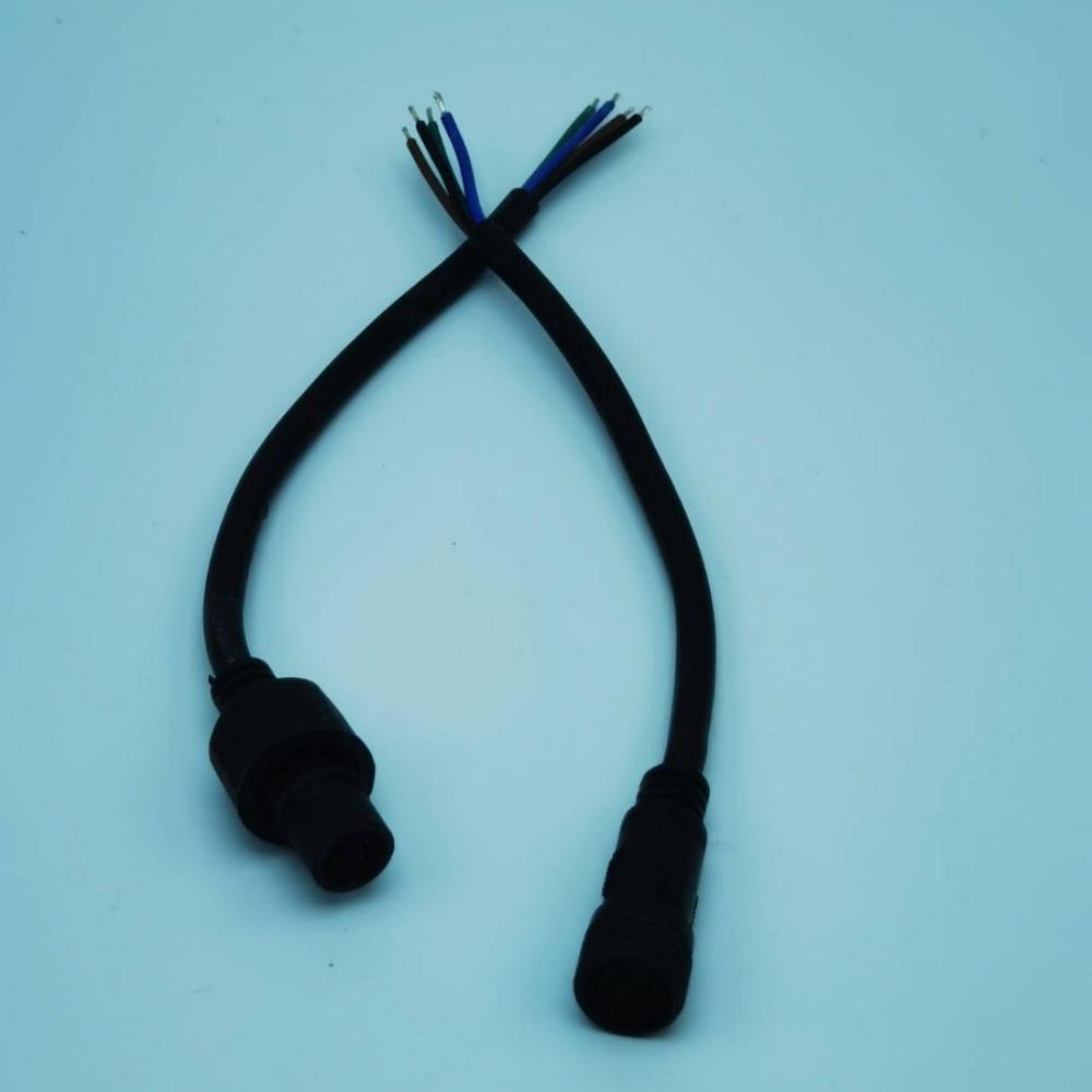 

4P 4-core 0.5 square 6mm waterproof connecting wire T-shaped male female docking bar plug temperature sensor plug-in connector