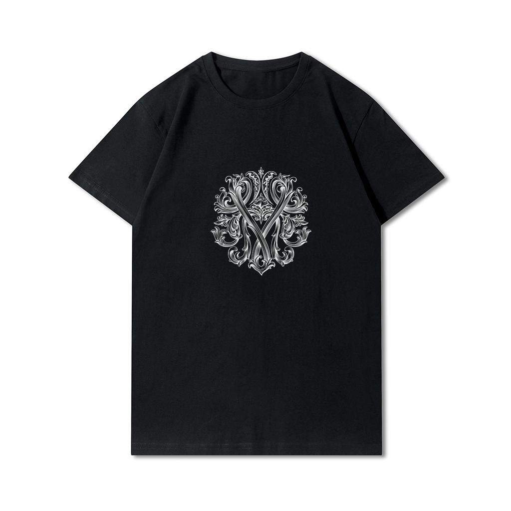 Anime 100 Muster Sommer Übergröße T-Shirts für Männer Buchstaben Bedruckt Lässige Kurzarm Oberteile 100% Baumwolle O Hals T-Shirts