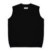 TRIMERE Basic Font Knit Vest Black
