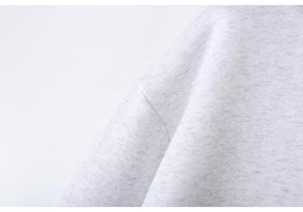 Cross-Border Women's Chic Hooded Patchwork Sweatshirt - French Design