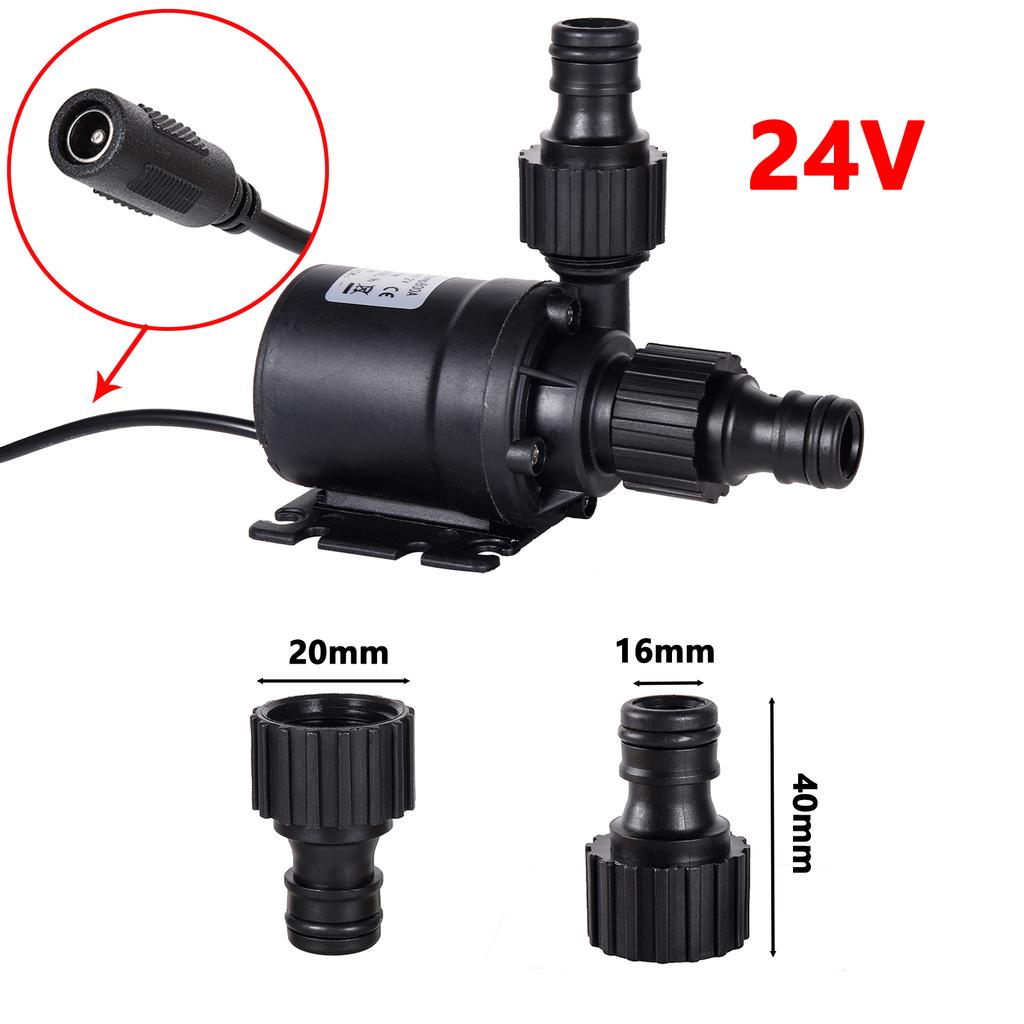 Pompa Wody DC 12/24V Wysokociśnieniowa Ultra Cicha 800L/H Pompa Niskoszumowa Cyrkulacja Wody w Akwarium Mała Pompa Wzmacniająca 1szt.