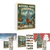National Parks Christmas Countdown Calendar With Animal And Plant Figures For Festive Decorations