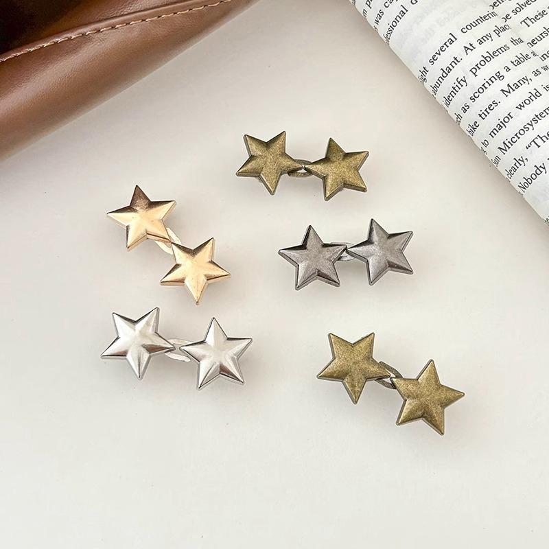1 Pair Jeans Button Adjustable Clips For Pant Skirts Waist Tightener Buckle Snap Button Adjuster Pants Pin Retractable Button