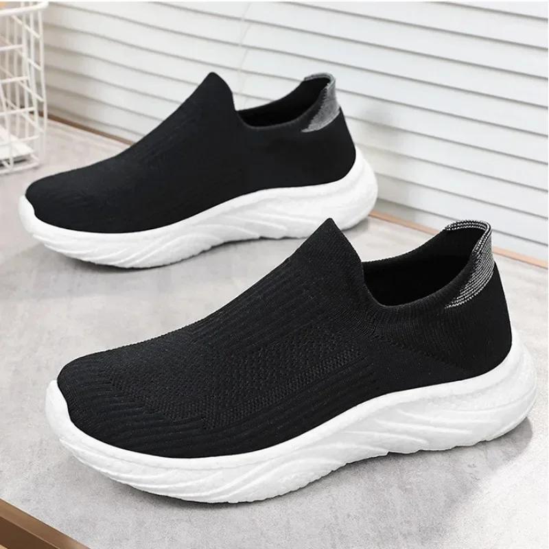 

Spring Women Shoes Fashion Breathable Mesh Casual Shoes Ladies Sneakers Woman Gym Slip on Loafers Zapatillas Mujer 36 чорний