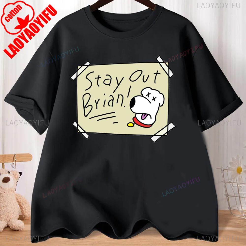 FMILY GUY Stewie Tattoo Brian Cartoon FMILY GUY Bedrucktes T-Shirt für Fitnesstraining, Joggen und Outdoor-Aktivitäten