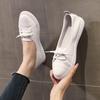 The first layer of cowhide, shallow-mouth leather, little white shoes, women's new spring and summer versatile casual one-pedal flat-soled single 