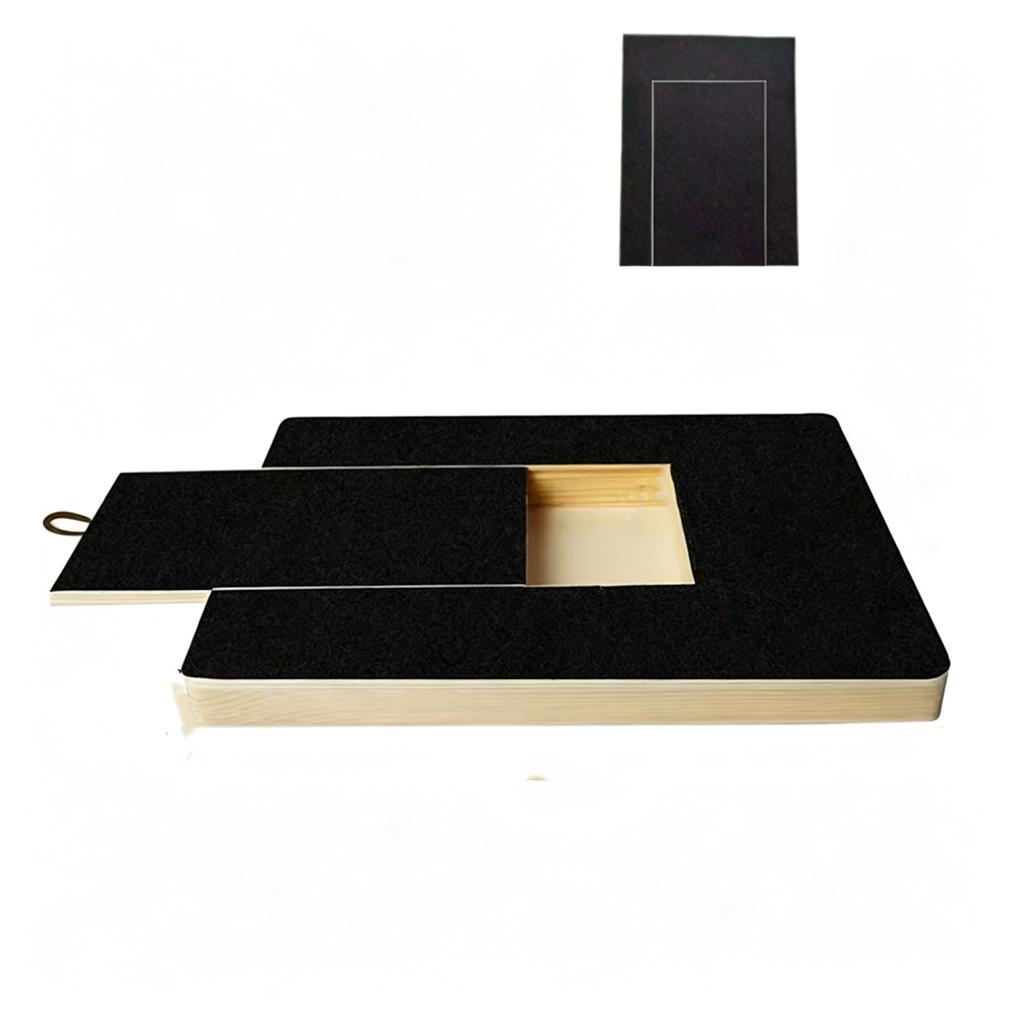 Wood Dog Scratch Board with Pull-Out Snack Box for Puppy Nail Grinding and Interactive Play