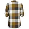 Maglietta a maniche lunghe da donna, casual, con scollo a V, a quadri, aderente, lunga