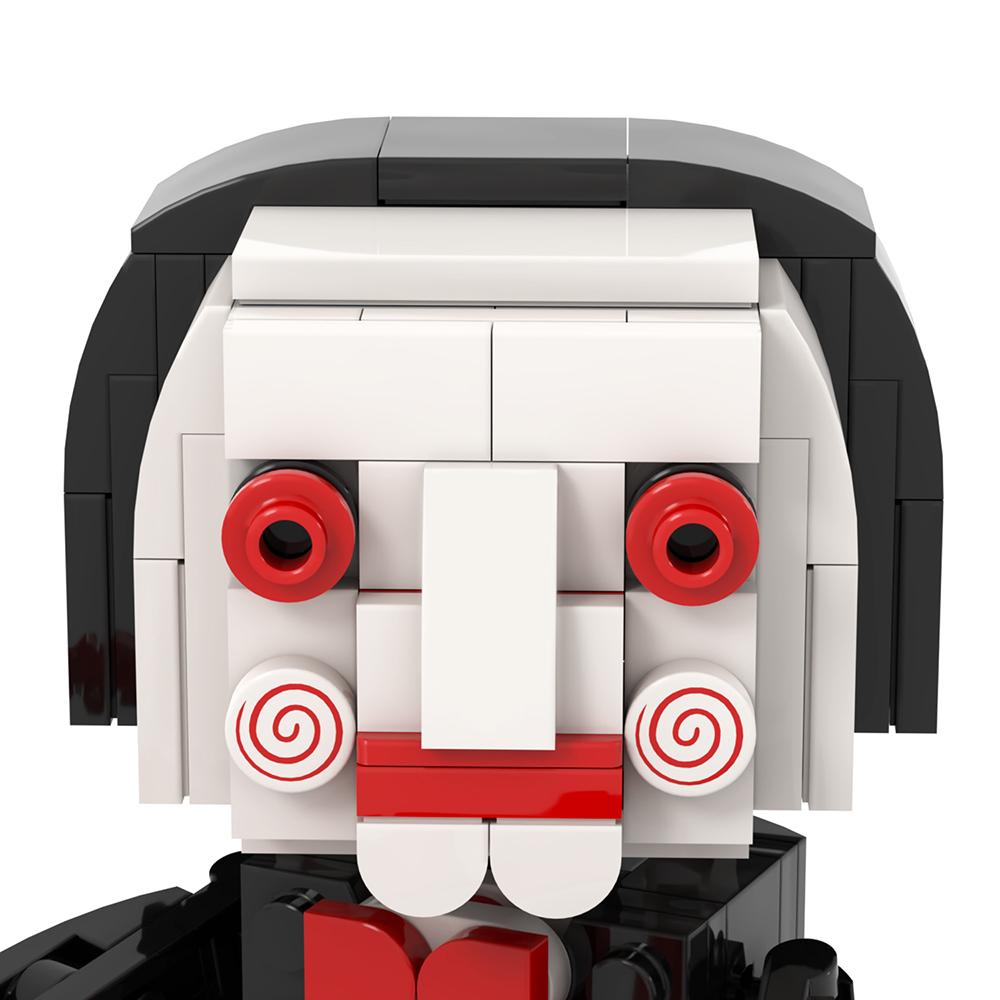 MOOXI Film de Groază 239 Buc Cărămizi MOC Saw Brickheadzed Model Figurina Billy Set Blocuri DIY Jucării Pentru Copii Triciclete Cadou MOC7337