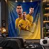 Wall Hanging Tapestry Cristiano Ronaldo Print Cloth for Living Room Bedroom Home Decor