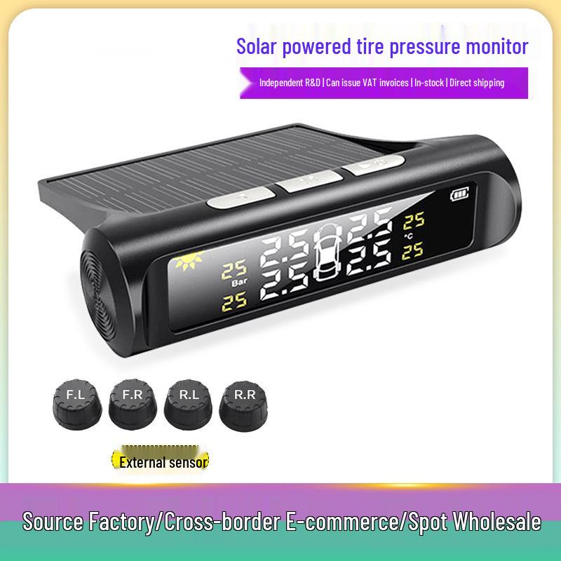 Digital Solar TPMS: High-Precision Internal & External Tire Pressure Monitor