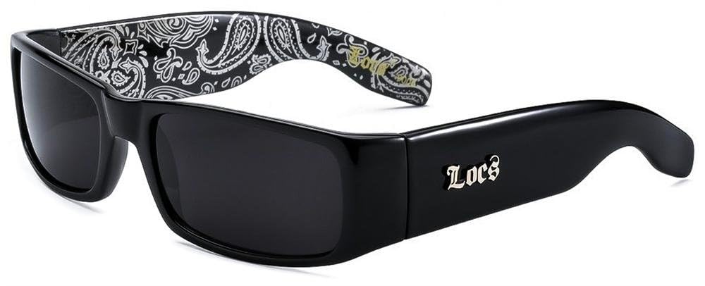Locs Hardcore Black Sunglasses 142mm 0103, Black/Bandana Black,