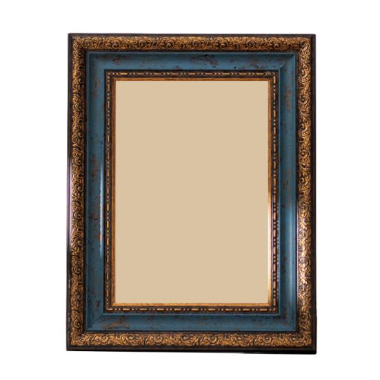 Dekorativer Fotorahmen 5/6/7/8/10 Zoll A4 Vintage mit Acryl-Front Bildanzeige Halter 5inch blau