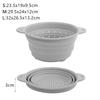 Thickening Foldable Drain Basket Silica Gel High Temperature Resistance Kitchen Fruits Vegetable Basket Food Grade Multi Purpose