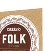 Folk Nylon EJ33 Nylon Nylon Trebles D'Addario Ball-End Strings, 80/20 Bronze/Clear