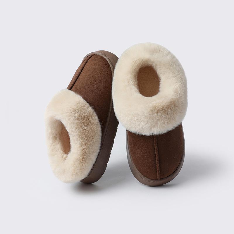 Winter couple cotton slippers women's home winter household cotton mop indoor non-slip home velvet warm cotton shoes