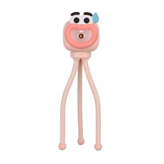 

Забавный милый ночник в виде осьминога, мини светодиодный светильник для книги, мерцающий, без мерцания, защита глаз, гибкий дизайн конечностей, универсальный ночник розовый