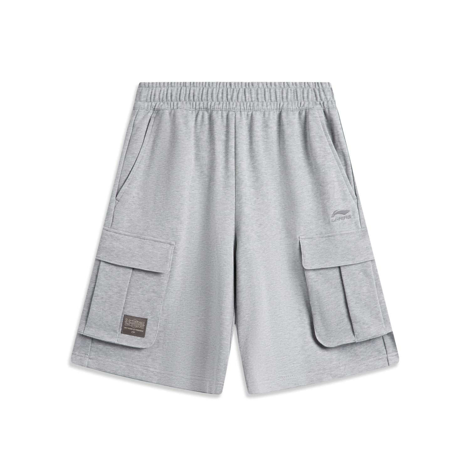 

Li Ning Серия Спортивный Стиль Однотонные Шорты средней посадки Удобные Дышащие Универсальные Прямые Повседневные Шорты Мужские шорты Серый AKSV307-1 S