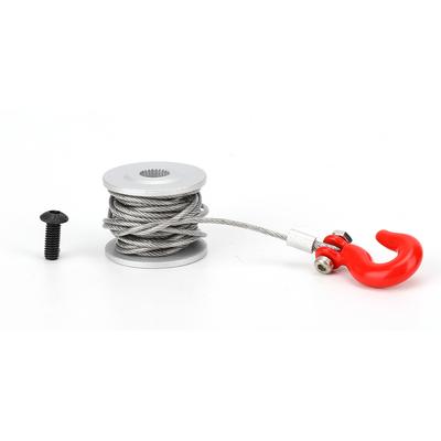 Fernbedienung Auto Zubehör 25T Servo Winde Rolle Silber Rot Aluminiumlegierung RC Crawler Winde