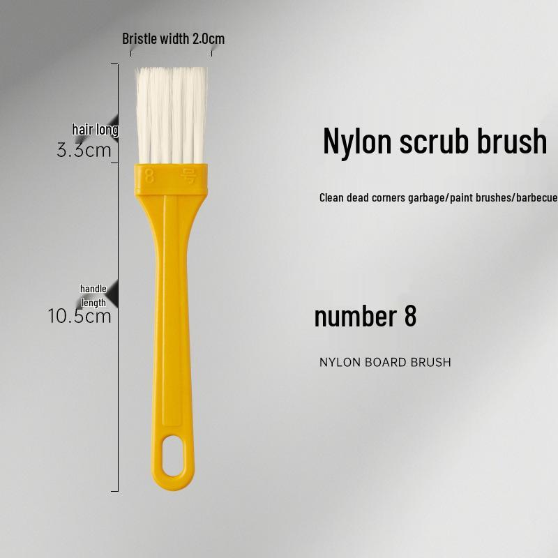 Multifunctional Nylon Brush: BBQ, Paint, Cleaning, 1-12 Plate Sizes