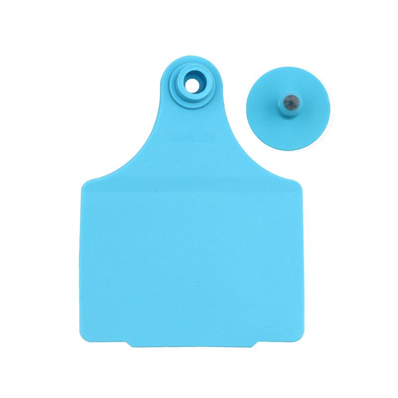 

50 Pcs/Set Cow Cattle ear tag Plastic no words Livestock Big Ear Tags Marked Identification Farm Animal tools 9.8x7.5cm синий