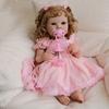 Lively 18 Inch Reborn Baby Girl Dolls Bettie Full Vinyl Body Newborn Babies Doll Realistic Implanted Curly Hair Baby Doll Toys for Kids Birthday Gifts