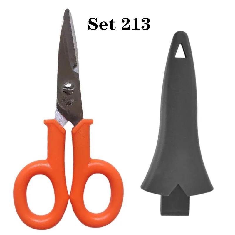 New High Carbon Steel Scissors Household Shears Tools Electrician Scissors Stripping Wire Cut Tools for Fabrics, Paper and Cable
