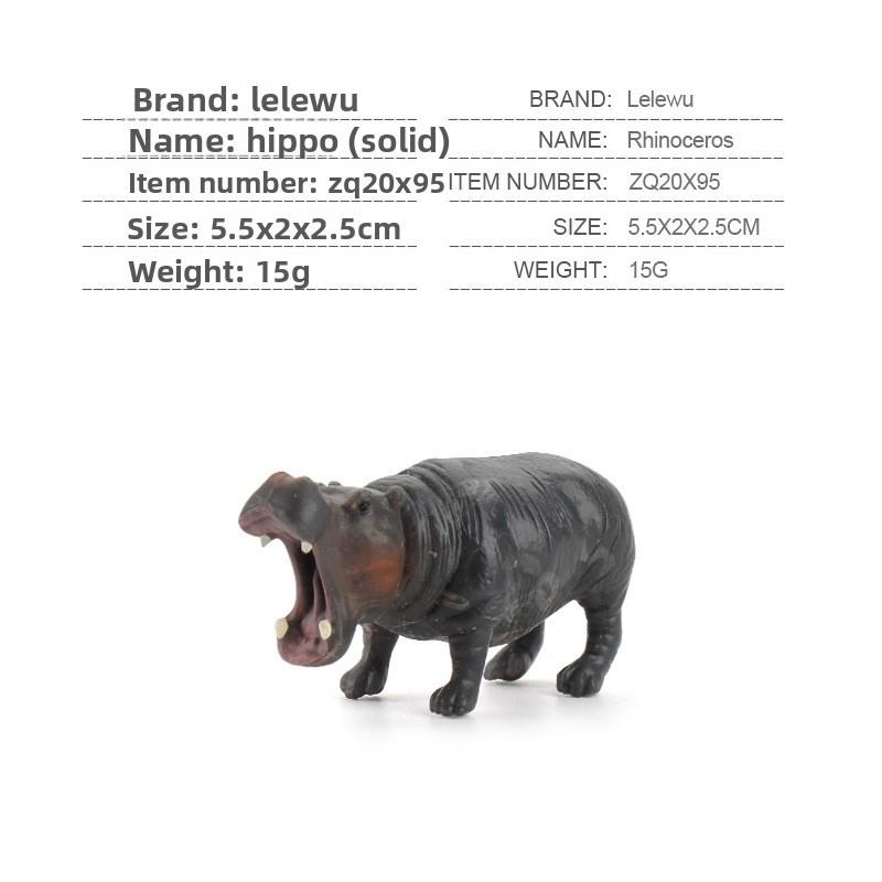 Simulation Tiger Lion Giraffe Elephant Hippopotamus Wild Animal Model Ornament For Educational Display And Collectors