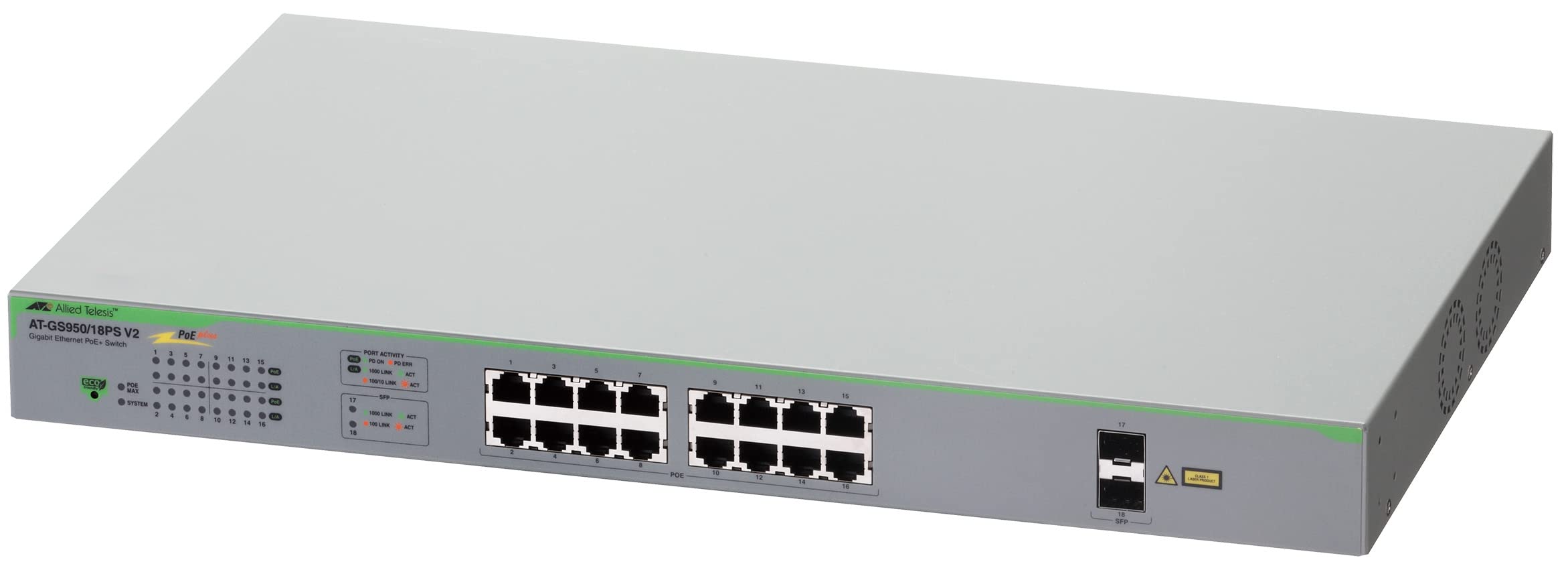 

Allied Telesis V2 Switching Hub 4628R AT-GS950/18PS сірий колір