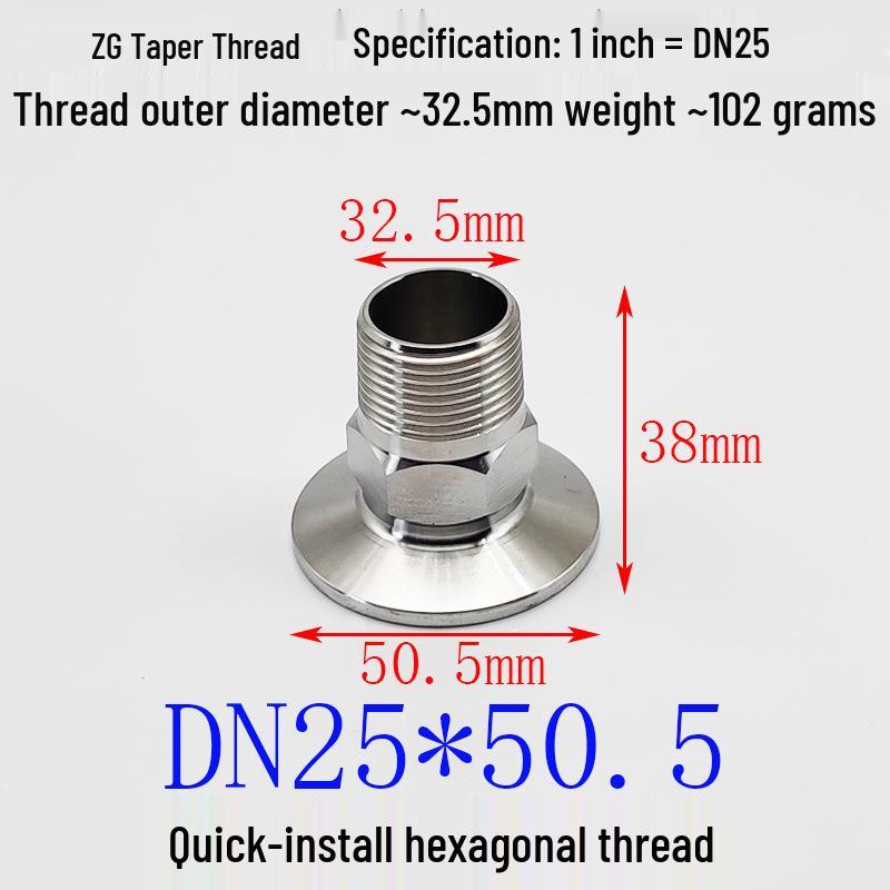 Hongshun Heavy-Duty Hex Quick Connect Stainless Steel Threaded Nipple with Chuck and Wrench Flats