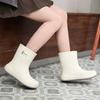 Women's Rain Shoes Rain Boots Medium Tube Velvet Warm Water Shoes Non-slip Waterproof Fashion Rubber Shoes