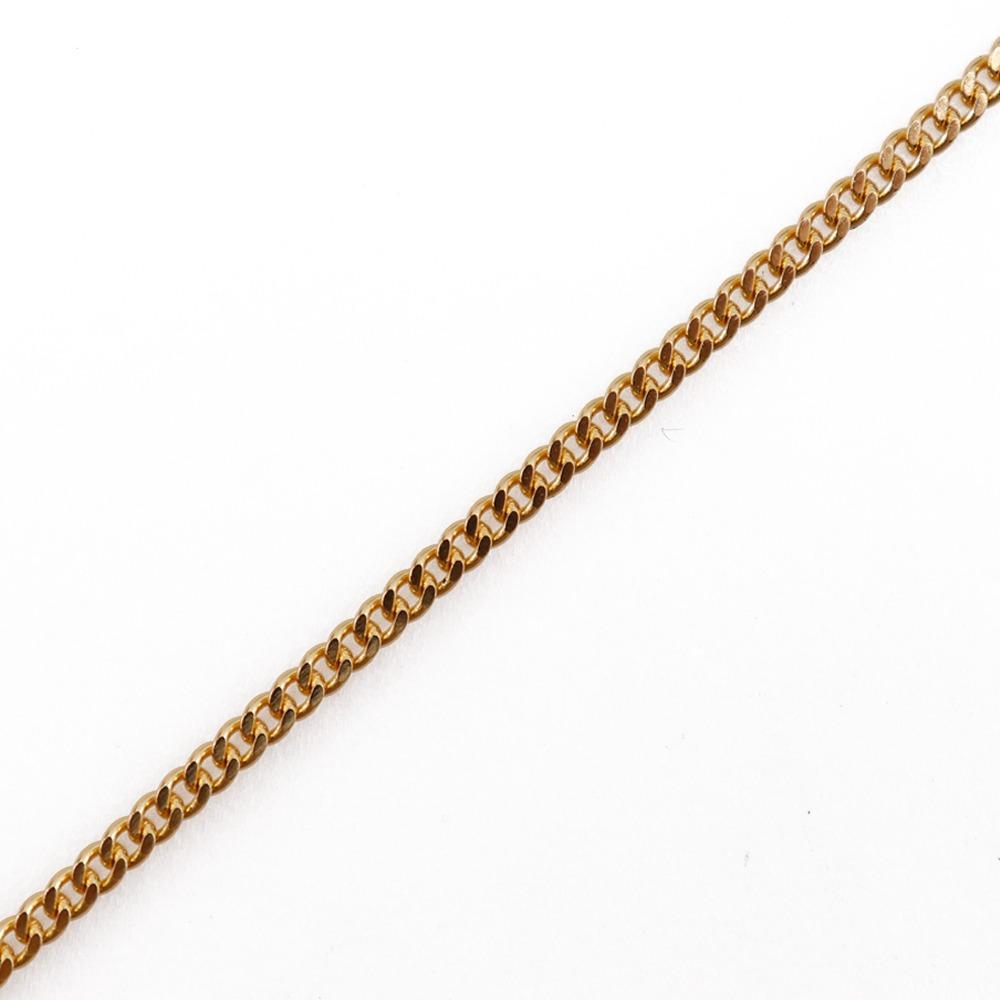 Dior CD Logo Necklace Plated Gold/Rhinestone 7.2g Women Used