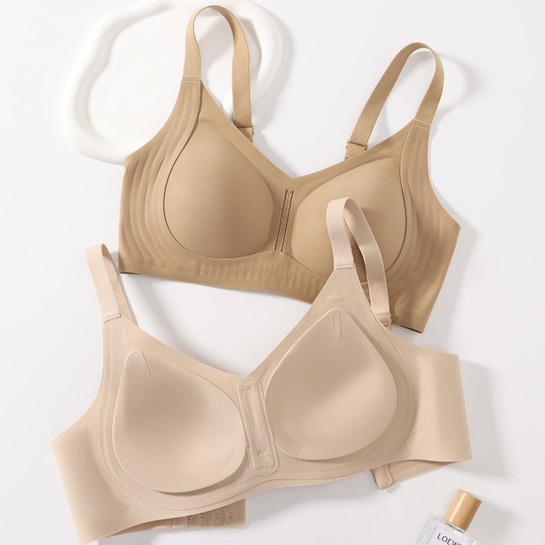 Invisible Bra Women's Underwear Breathable One-piece Fixed Cup Bra Gathering Invisible Bra Push Up Bra