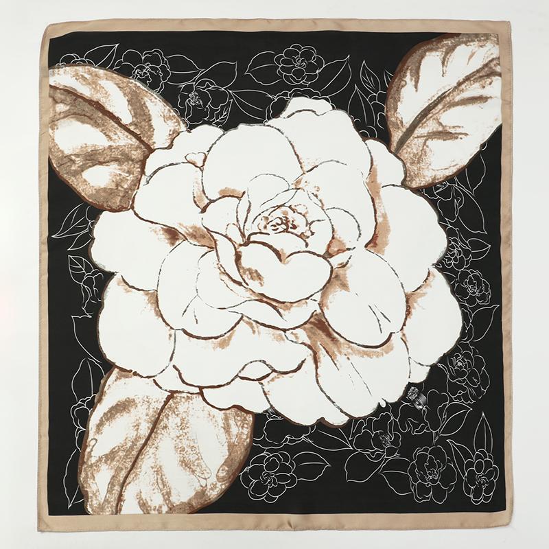 70*70cm Silk Feeling Brand Design Scarf Women Print Shawl Wrap Headkerchief Hijab Female Hair Hand Wrist Bandana Neck Tie