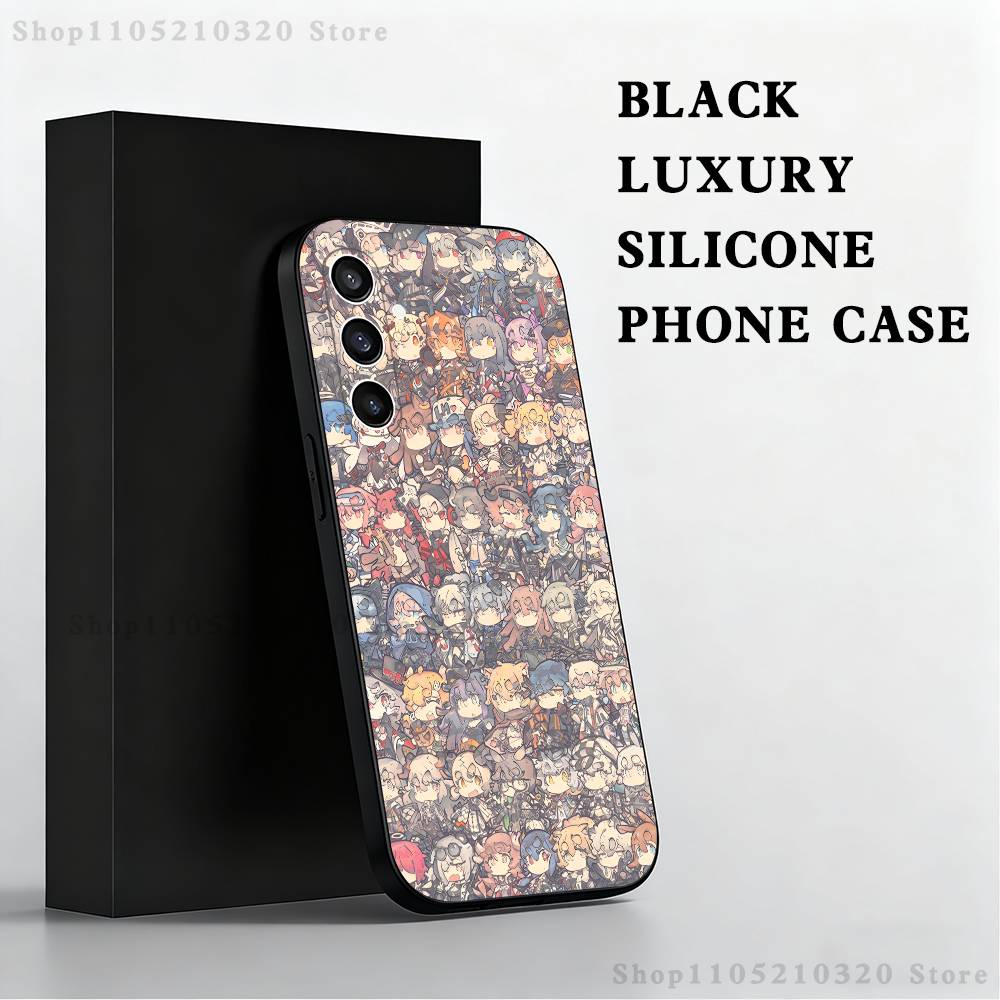 Arknights Endfield Phone Case For Samsung S25,S24 Ultra,S20,S30 plus,S22 plus,S23,S30 Ultra 5G Silicone Black Shell
