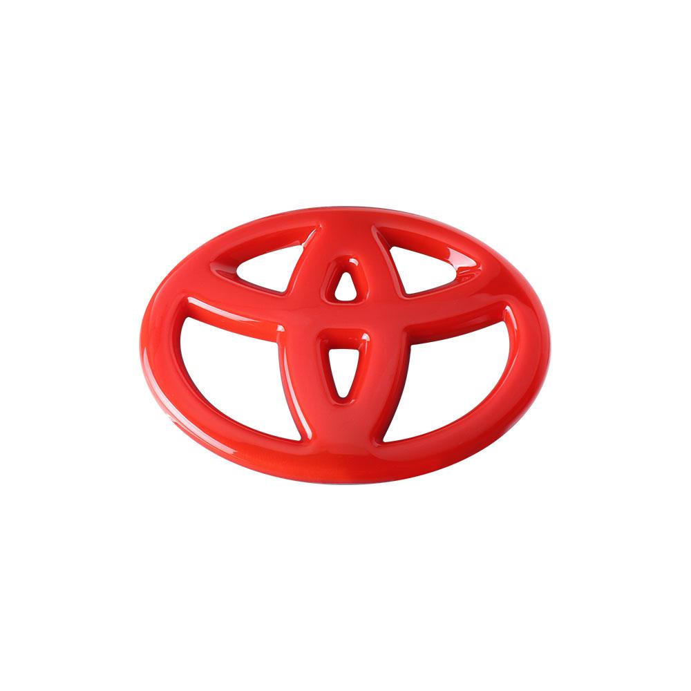 2026 New For Toyota 1Pcs Car ABS Carbon Fiber Logo Steering Wheel Badge Cover Sticker For Toyota Fortuner Chr Verso Prius Yaris 