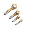 4Pcs Titanium Coated Deburring Bit Heavy Duty Countersink Chamfer Tool for Plastic Aluminum Stainless Steel Copper Sheet