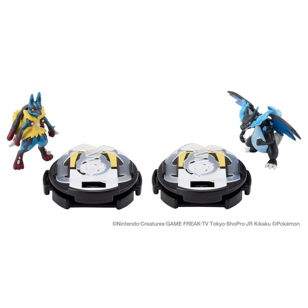 Pokemon Monster Collection Battleze Mega Lucario VS Mega Charizard X