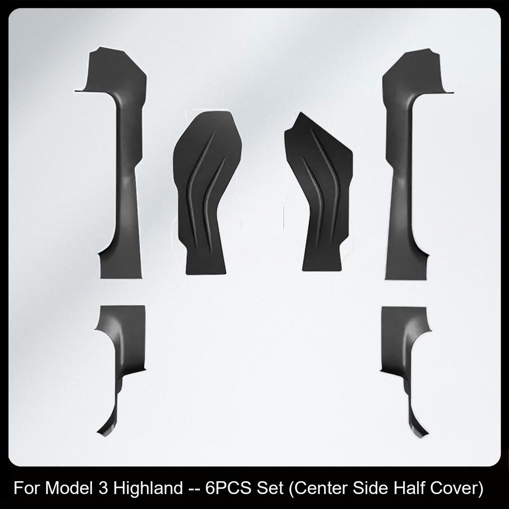 For Tesla Model 3 Highland 2024 Door Sill Strip Guard Mat Trunk Threshold Protector Side Anti-kick Pad Magic Hook Installation