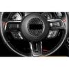 Fit For Ford Mustang 2015- Carbon Fiber Steering Wheel Cover Panel Trim 3PCS