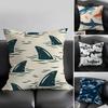Shark Fashion Cushion Cover Pillowcase Ultra Soft Skin Friendly Fabric Cloud Like Comfort  Concealed Zipper