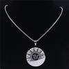 12 Constellations Sun Moon Astrology Stainless Steel Chain Necklace Silver Color Jewelry collier signe astrologique 3425-QKC