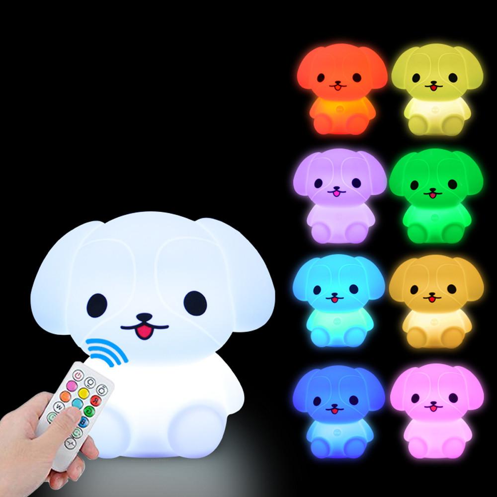 Eule LED-Nachtlicht, Touch-Sensor, Fernbedienung, 9 Farben, dimmbar, Timer, wiederaufladbar, Silikon-Nachtlampe für Kinder, Baby, Geschenk