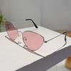 Vintage Cat Eye Sunglasses Women  Fashion Mirror Outdoor Casual Shades Retro Trendy Luxury Brand Design Sun Glasses