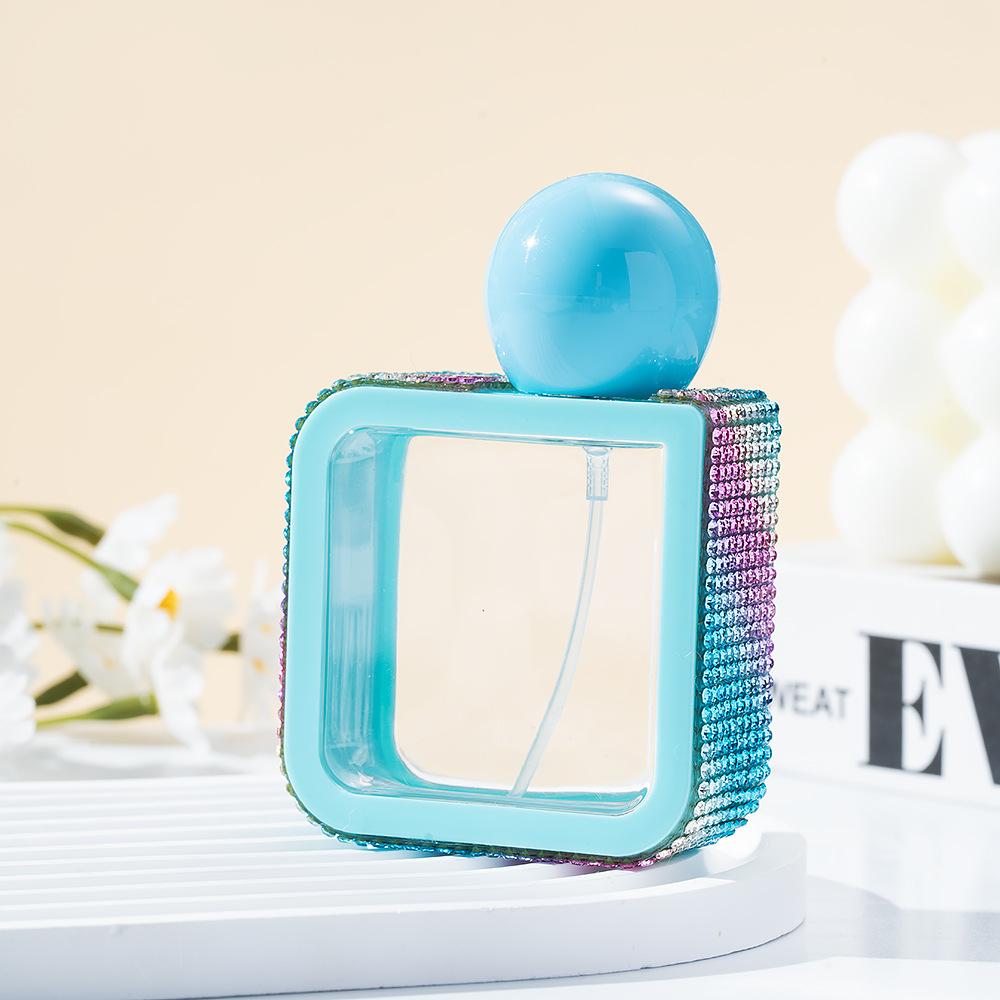 

40Ml square bottle alcohol spray bottle mosquito repellent water disinfectant water bottle lotion portable perfume spray bottle 40ml; blue color; abs shell + pctg liner